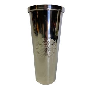 Starbucks Chrome Stainless Steel Siren Logo 24 Oz
